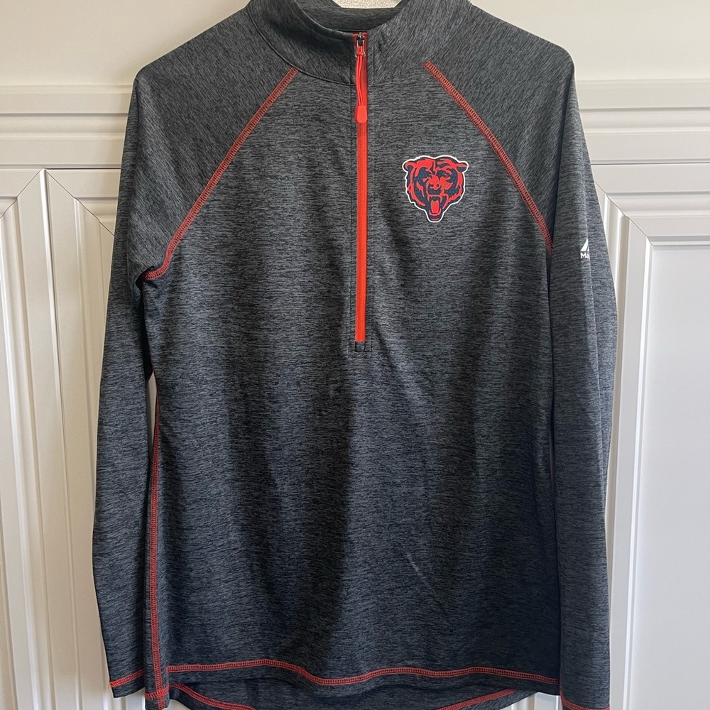 Majestic Cool Base Chicago Bears Zip Top